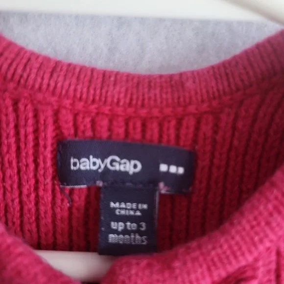 baby gap newborn 0/3‎ knit pink dress - Picture 2 of 4